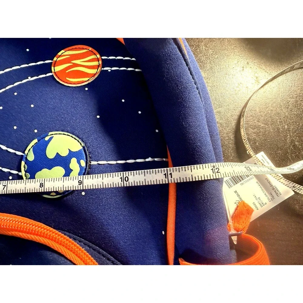 NWT GYMBOREE Astronaut Space Theme 3D Backpack Blue Planets Embroidered